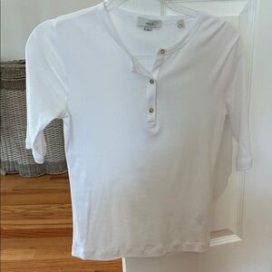 Vince White Henley Top
